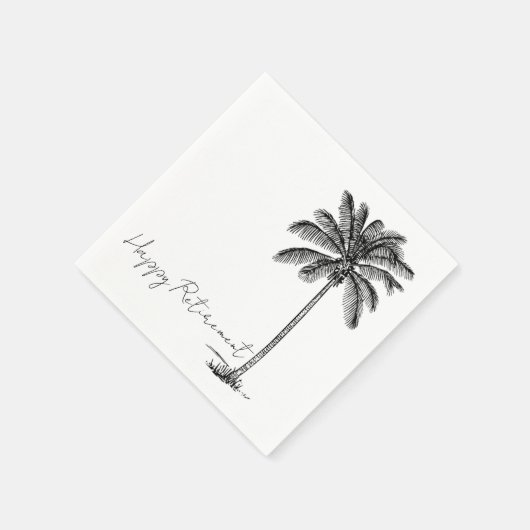 Serviette En Papier Retraite minimale tropicale des palmiers à coco (Coin)