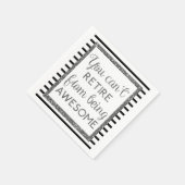 Serviette En Papier Retraite noir et argent (Coin)