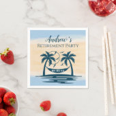 Serviette En Papier Retraite Party Beach Palm Trees (En situation)