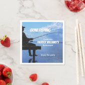 Serviette En Papier Retraite Pêche Coucher du soleil Retraité Pêcheur (En situation)