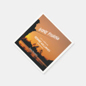 Serviette En Papier Retraite Pêche Coucher du soleil Retraité Pêcheur (Coin)