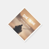 Serviette En Papier Retraite Pêche Lever de soleil Retraité Pêcheur (Coin)