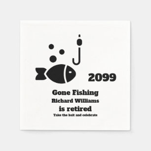 Serviette En Papier Retraité Pêche Moderne Minimaliste Retraite