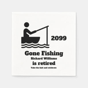 Serviette En Papier Retraité Pêche Moderne Minimaliste Retraite