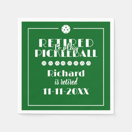 Serviette En Papier Retraité Retraité pour jouer Pickleball moderne Ve (Devant)