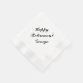 Serviette En Papier "Retraite" Serviettes personnalisées (Coin)