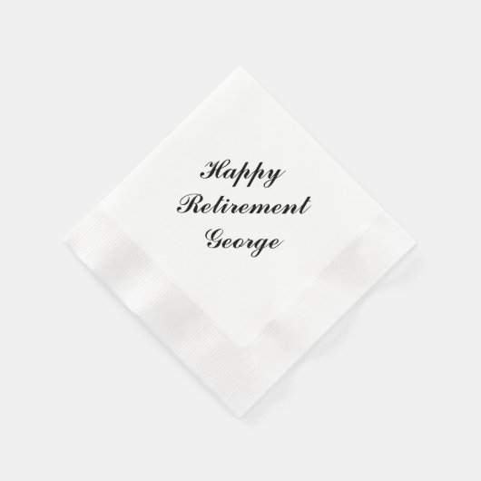 Serviette En Papier "Retraite" Serviettes personnalisées (Coin)