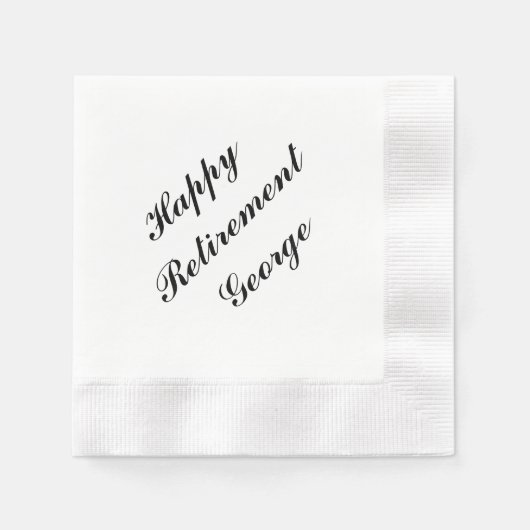 Serviette En Papier "Retraite" Serviettes personnalisées (Devant)