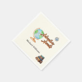 Serviette En Papier Retraite Travel Adventure Await Globe (Coin)