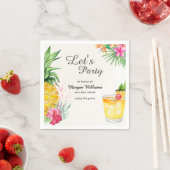 Serviette En Papier Retraite Tropical Summer Cocktail Party (En situation)