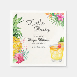 Serviette En Papier Retraite Tropical Summer Cocktail Party
