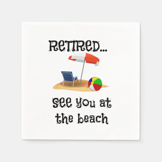 Serviette En Papier Retraité...Voir à la plage (Devant)