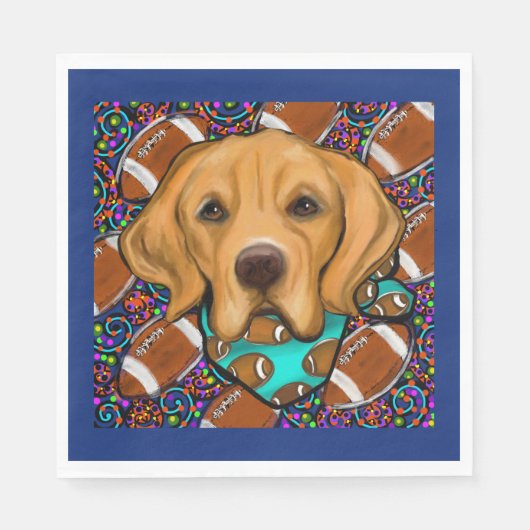 Serviette En Papier Retriever doré (Devant)