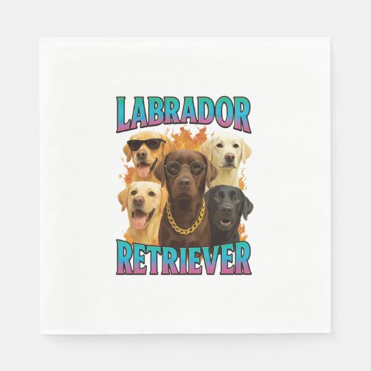 Serviette En Papier Retriever du Labrador (Devant)