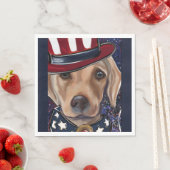 SERVIETTE EN PAPIER RETRIEVER LABRADOR (En situation)