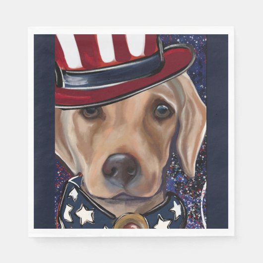 SERVIETTE EN PAPIER RETRIEVER LABRADOR (Devant)