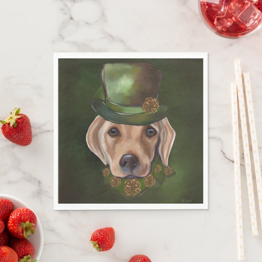 SERVIETTE EN PAPIER RETRIEVER LABRADOR (En situation)