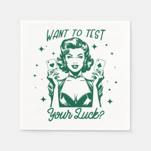 Serviette En Papier Retro 1950 Glam Girl Drôle Citation sarcastique