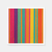 Serviette En Papier Retro 60s MOD Bright Stripes (Devant)
