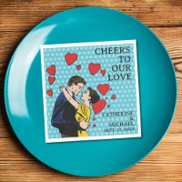 Retro 70's Pop Art Comic Book Romantic Fun Mariage