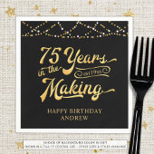 Serviette En Papier Rétro 75e anniversaire 75 ans dans les lumières