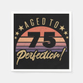 Serviette En Papier Retro 75e Humour d'anniversaire (Devant)