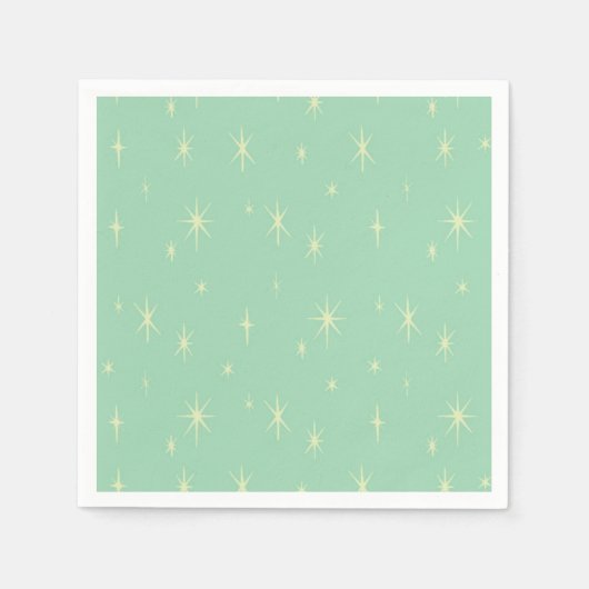 Serviette En Papier Rétro âge d'espace de hippie Starburst atomique (Devant)