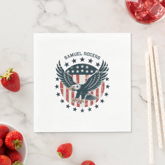 Serviette En Papier Retro American Eagle (En situation)