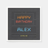 Serviette En Papier Retro Arcade Game Anniversaire de enfant Party (Devant)