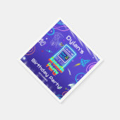 Serviette En Papier Retro Arcade Power Up Jeux Anniversaire (Coin)