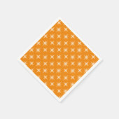 Serviette En Papier Retro Atomic Stars Motif sur Orange (Coin)