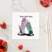 Serviette En Papier Retro basket copain Girlfreind (En situation)