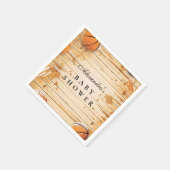 Serviette En Papier Retro Basketball Baby Shower (Coin)