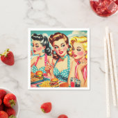 Serviette En Papier Retro Beauty Pin Up (En situation)