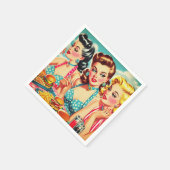 Serviette En Papier Retro Beauty Pin Up (Coin)