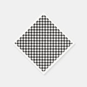Serviette En Papier Retro Black Check Skateboard Anniversaire (Coin)