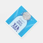 Serviette En Papier Retro Blue 70s Disco Dancing Queen Bridal Shower (Coin)