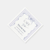 Serviette En Papier Retro Blue Bow Cafe Bebe Boy Coffee Baby Shower (Coin)