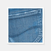 Serviette En Papier Retro Blue Denim Texture (Devant)