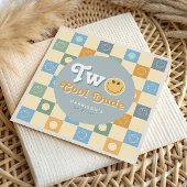 Serviette En Papier Retro Blue Two Cool Dude Boys 2nd Birthday