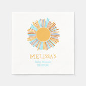 Serviette En Papier Retro Boho Sun Voici Le Soleil (Devant)