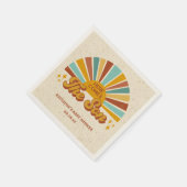 Serviette En Papier Retro Boho voici le Baby shower du fils (Coin)