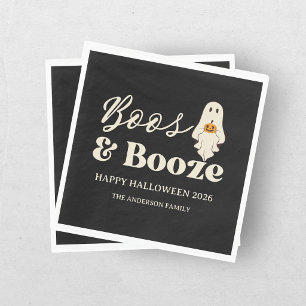 Serviette En Papier  Retro Boos & Booze Spooky Halloween