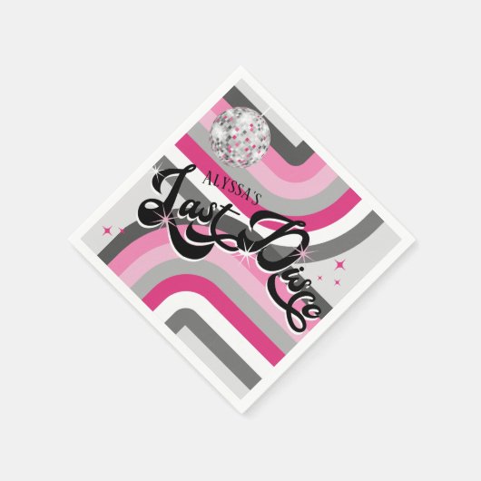Serviette En Papier Retro Bride's Dernier Disco Ball Bachelorette Part (Coin)