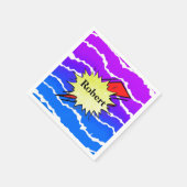 Serviette En Papier Retro bubble color comic (Coin)