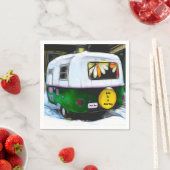Serviette En Papier Retro Camper Hippie Life Est Un Voyage Juste Aller (En situation)