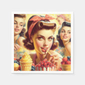 Serviette En Papier Retro Candy Girls (Devant)