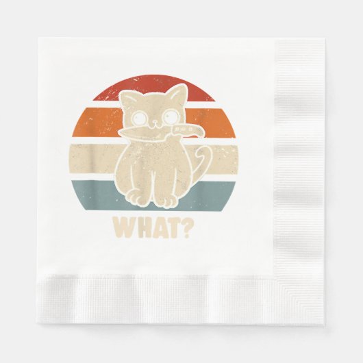 Serviette En Papier Rétro Ce Chat Couteau Meow Kitty Funny Chats Maman (Devant)