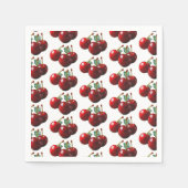 Serviette En Papier Retro Cherries fresh picked (Devant)