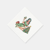 Serviette En Papier Retro Christmas Pin-Up Cocktail Napkin (Coin)
